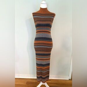 House of Harlow 1960, Midi Sweater Dress, Striped Sleeveless, Size M